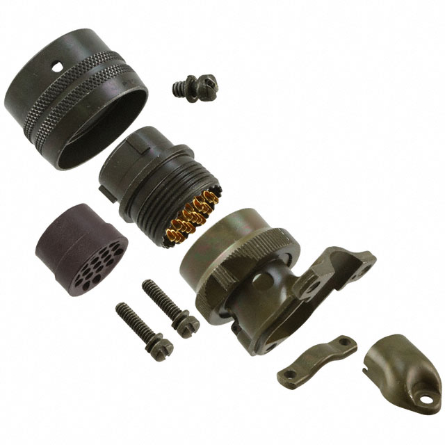 18 Position Circular Connector Plug, Female Sockets Solder Cup