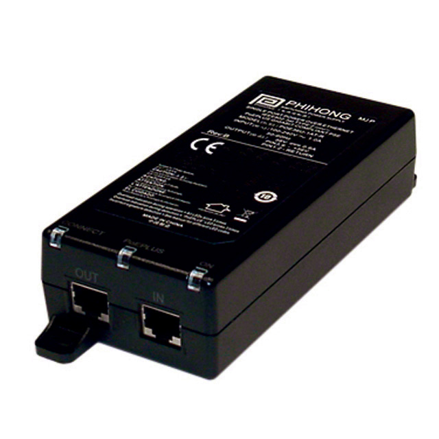 56V Power Over Ethernet (POE) 1 Port Midspan Injector 10/100/1000 Mbps Data Rate