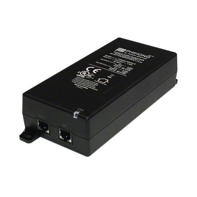 56V Power Over Ethernet (POE) 1 Port Passive Injector 10/100/1000 Mbps Data Rate