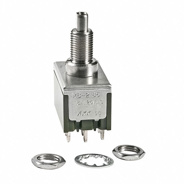 Pushbutton Switch 4PDT Standard Panel Mount, Rear