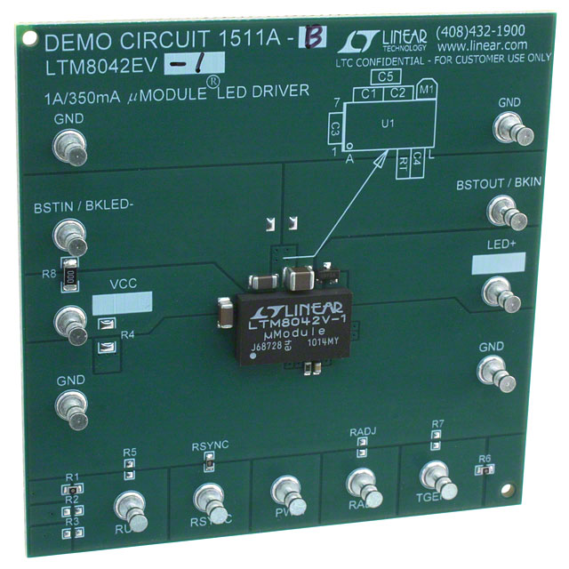 디바이스마트,MCU보드/전자키트 > 디스플레이 > LED 평가기판(디지키),,DC1511A-B,BOARD EVAL LTM8042-1 / Digi-Key Part Number : DC1511A-B-ND