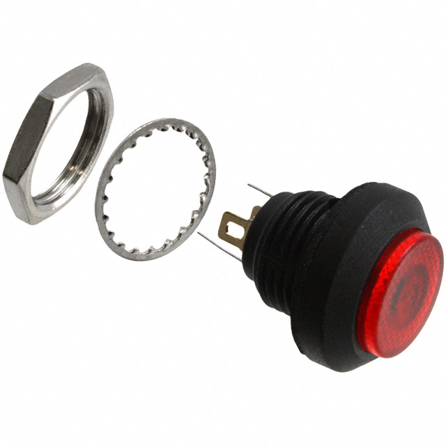 Pushbutton Switch SPST-NO Standard, Illuminated Panel Mount, Front