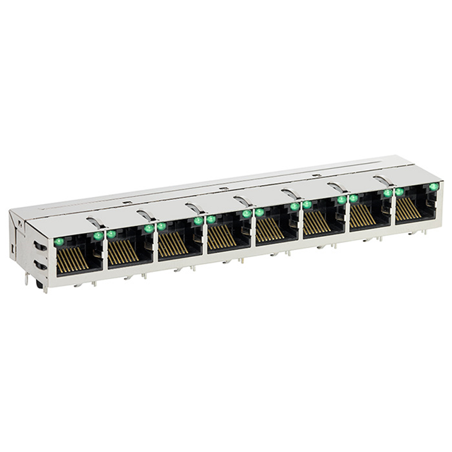 8 Port RJ45Through Hole 10/100 Base-T, AutoMDIX