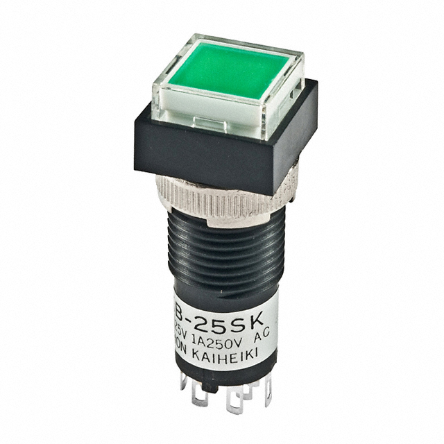 Pushbutton Switch DPDT Standard Panel Mount, Front