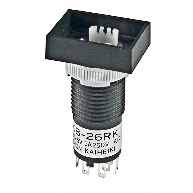 Pushbutton Switch DPDT Standard Panel Mount, Front