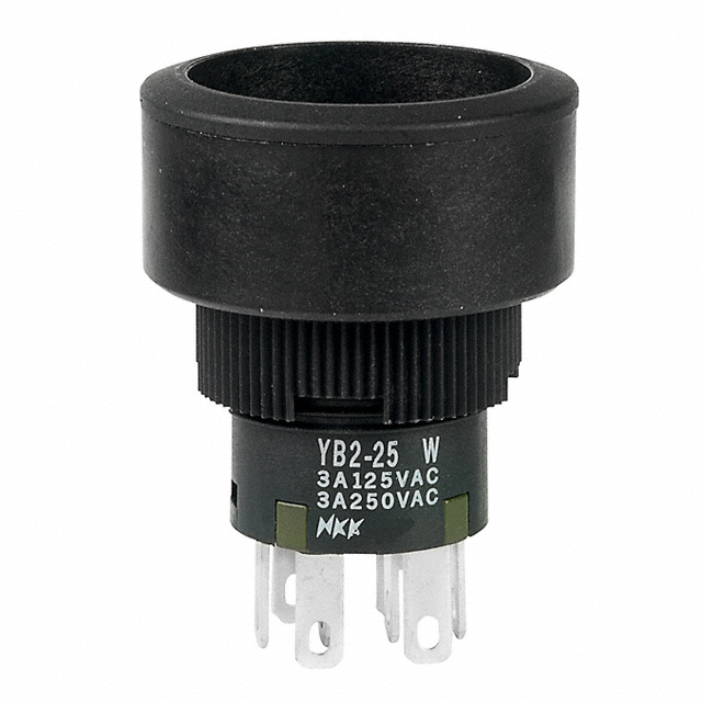 Pushbutton Switch DPDT Standard Panel Mount, Front