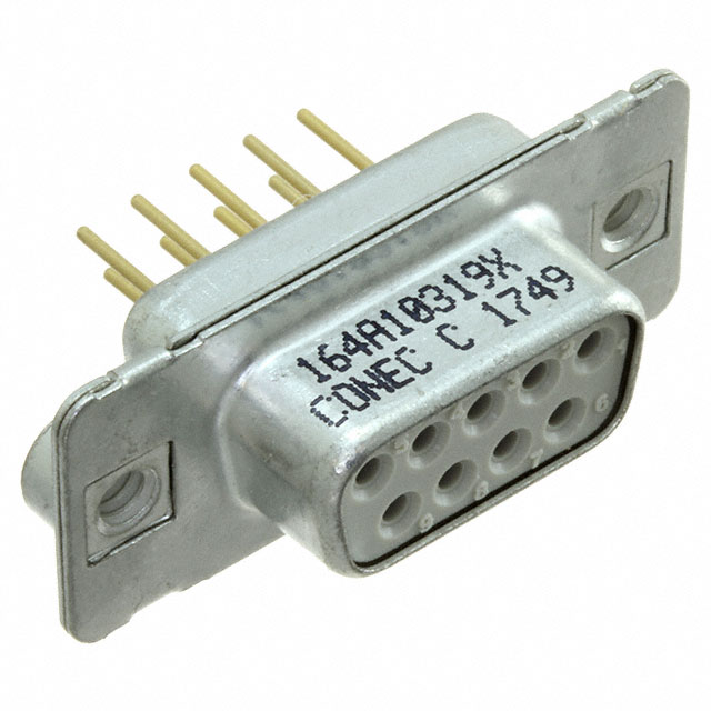 9 Position D-Sub Receptacle, Female Sockets Connector