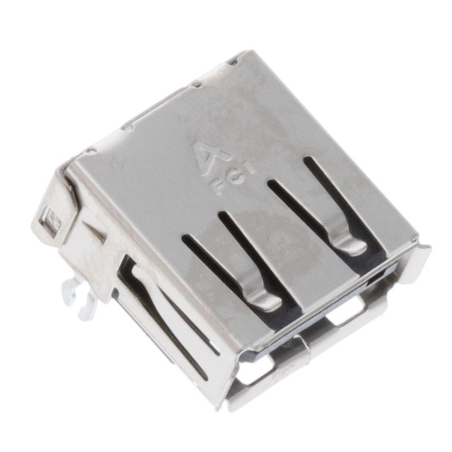 USB-A (USB TYPE-A) USB 2.0 Receptacle Connector 4 Position Through Hole, Right Angle