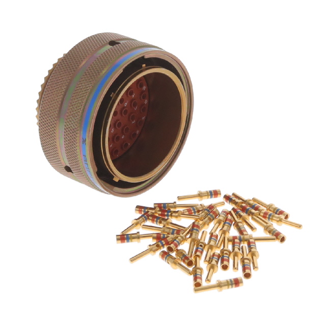 37 Position Circular Connector Plug, Male Pins Crimp