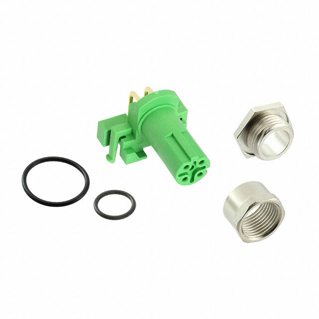 4 Position Circular Connector Receptacle, Female Sockets Solder