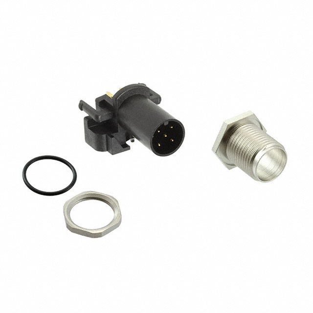 5 Position Circular Connector Receptacle, Male Pins Solder