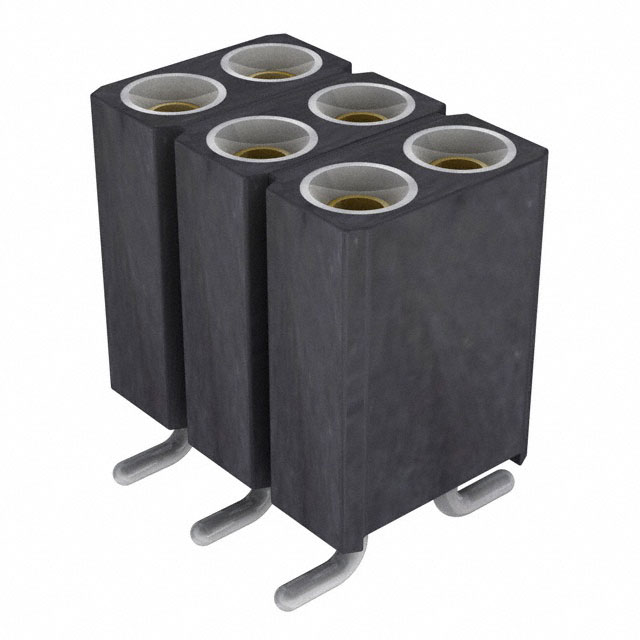 6 Position Socket Connector 0.100 (2.54mm) Surface Mount Gold