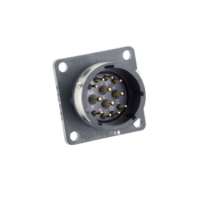 12 (Power) Position Circular Connector Receptacle, Male Pins Solder