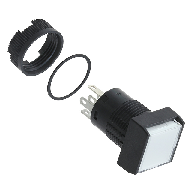 Pushbutton Switch SPDT Standard, Illuminated Panel Mount, Front