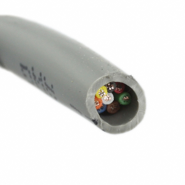 8 Conductor Multi-Conductor Cable Gray 22 AWG 100.0' (30.5m)