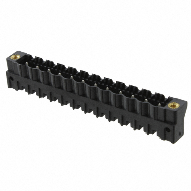 12 Position Terminal Block Header, Male Pins, Shrouded (4 Side) 0.200
