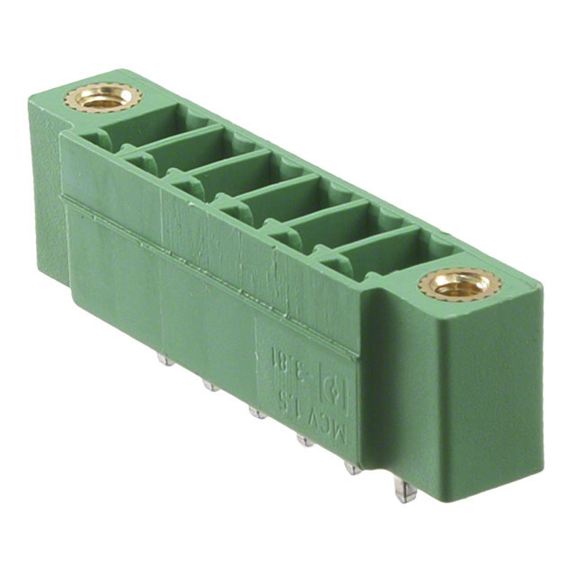 6 Position Terminal Block Header, Male Pins, Shrouded (4 Side) 0.150
