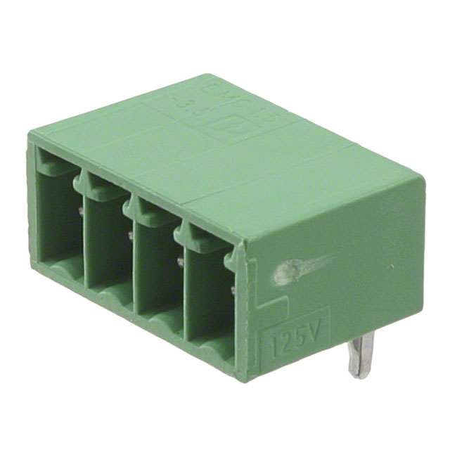 4 Position Terminal Block Header, Male Pins, Shrouded (4 Side) 0.138