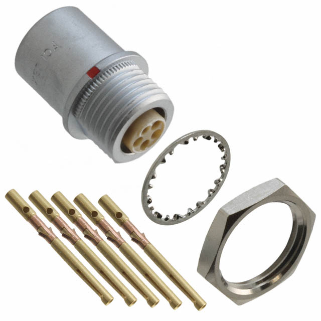 5 Position Circular Connector Receptacle, Female Sockets Crimp