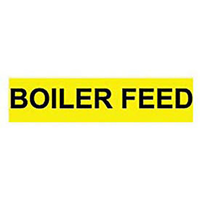 Vinyl Pipe Marker for Boiler Feed