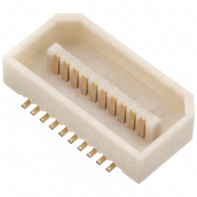 20 Position Connector Header, Outer Shroud Contacts Surface Mount Gold