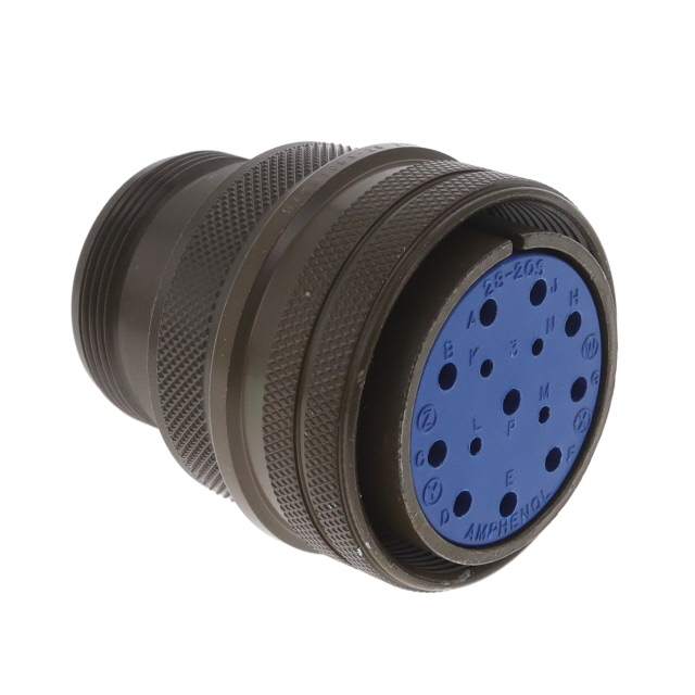 14 Position Circular Connector Plug, Female Sockets Solder Cup