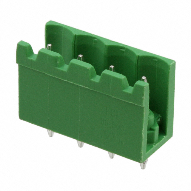 4 Position Terminal Block Header, Male Pins, Shrouded (2 Side) 0.197