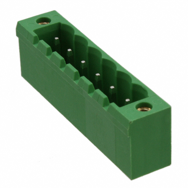 6 Position Terminal Block Header, Male Pins, Shrouded (4 Side) 0.197