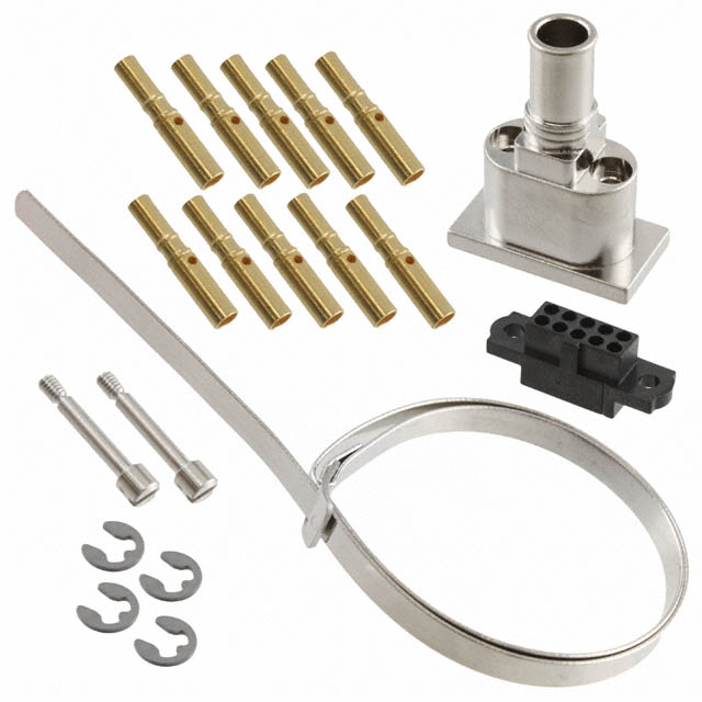 10 Position Rectangular Receptacle Connector Crimp Gold 24-28 AWG