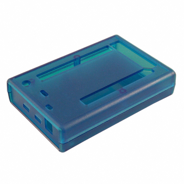 Case Plastic, ABS Translucent - Blue Hand Held, Split Sides and End Panel(s) 4.380
