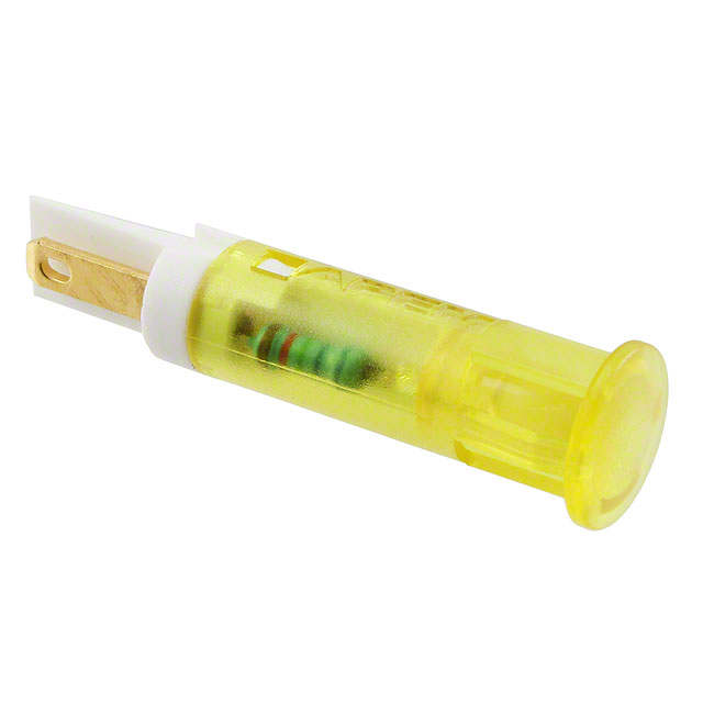 LED Panel Indicator Yellow Diffused 45° 110V 6mA Solder Lug
