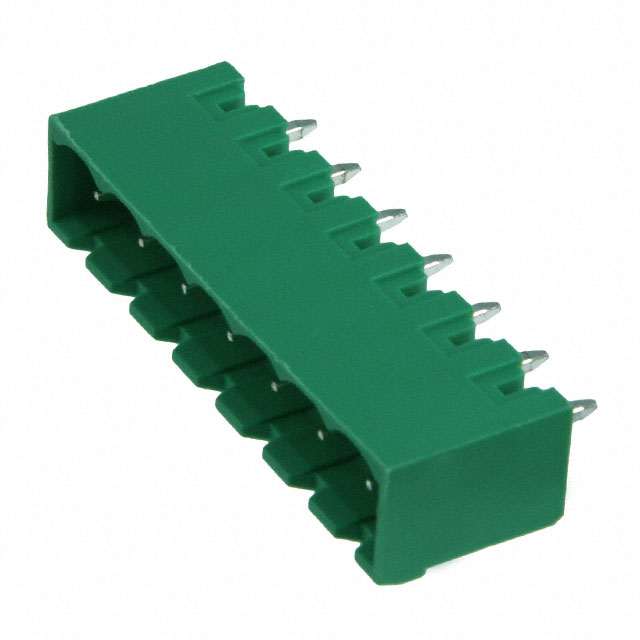 7 Position Terminal Block Header, Male Pins, Shrouded (4 Side) 0.197