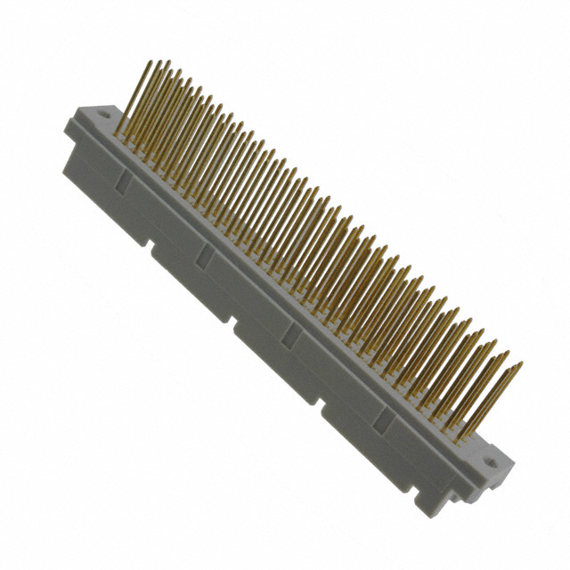 96 Position Din Connector Plug, Male Pins Gold Through Hole