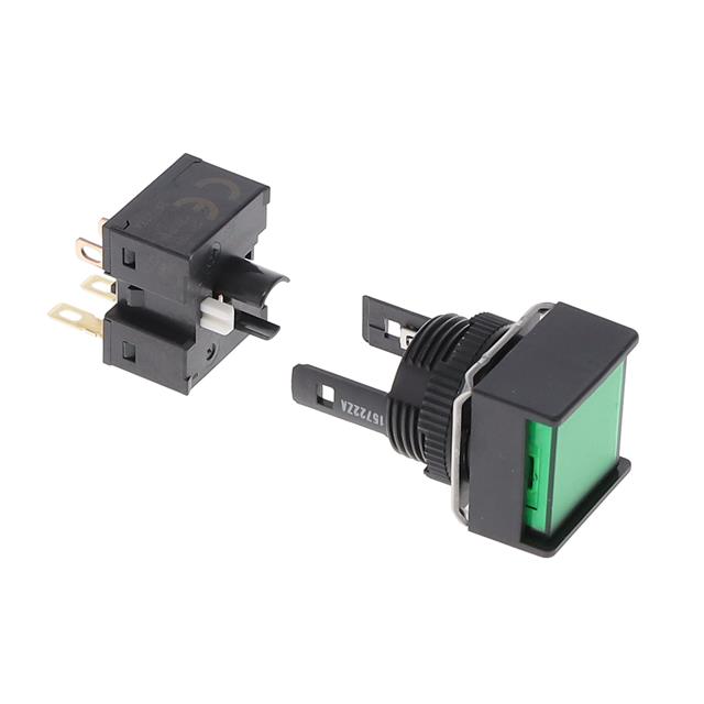 Pushbutton Switch SPDT Standard Panel Mount, Front