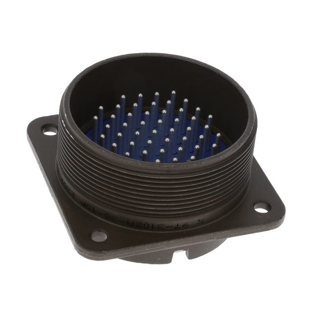 48 Position Circular Connector Receptacle, Male Pins Solder Cup