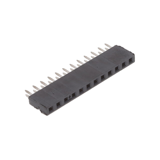 12 Position Receptacle, Bottom or Top Entry Connector 0.100