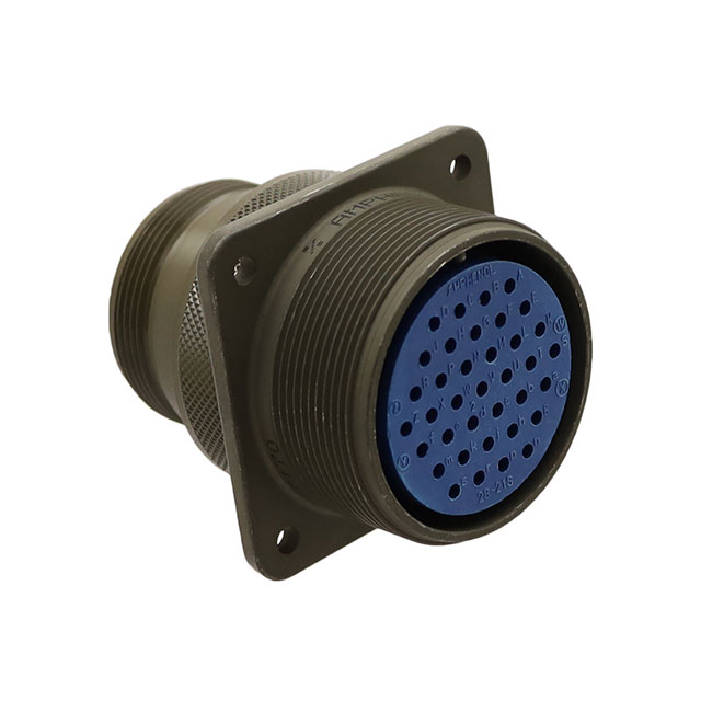 37 Position Circular Connector Receptacle, Female Sockets Solder Cup