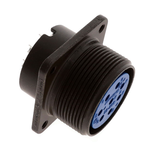 8 Position Circular Connector Receptacle, Female Sockets Solder Cup