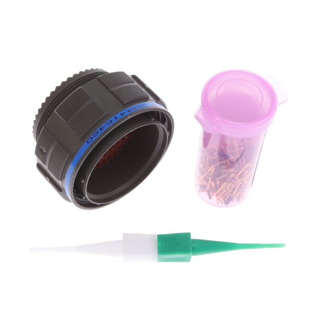 128 Position Circular Connector Plug, Male Pins Crimp