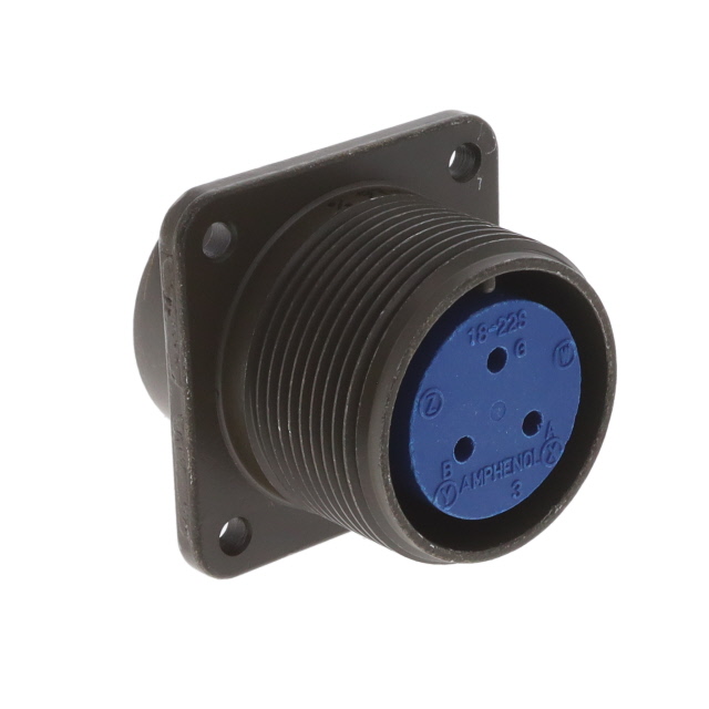 3 Position Circular Connector Receptacle, Female Sockets Solder Cup