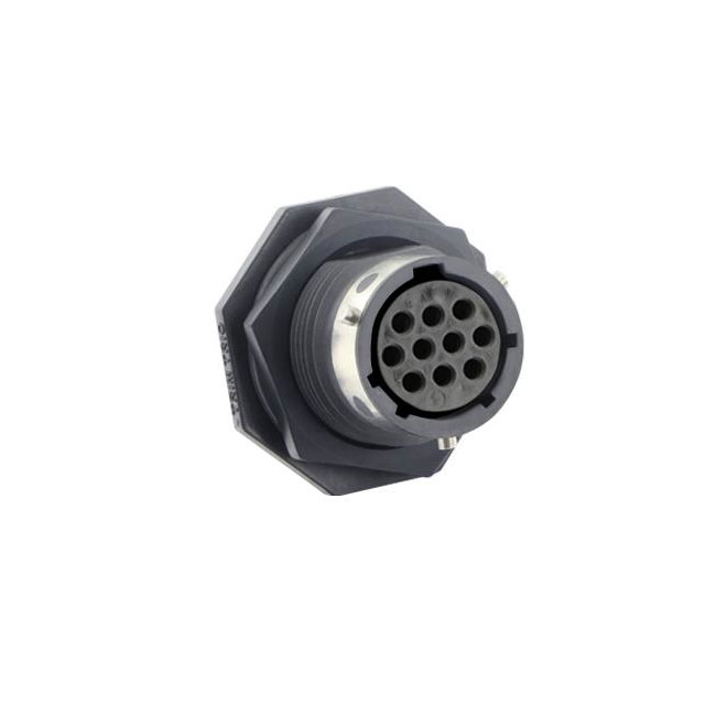 10 Position Circular Connector Receptacle Housing Panel Mount UV Resistant