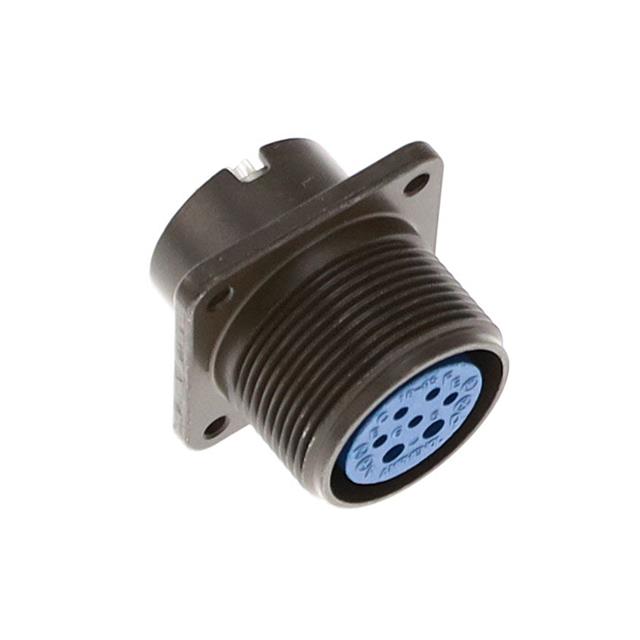 7 Position Circular Connector Receptacle, Female Sockets Solder Cup