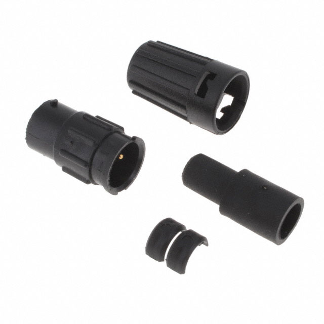 2 Position Circular Connector Receptacle, Male Pins Solder Cup