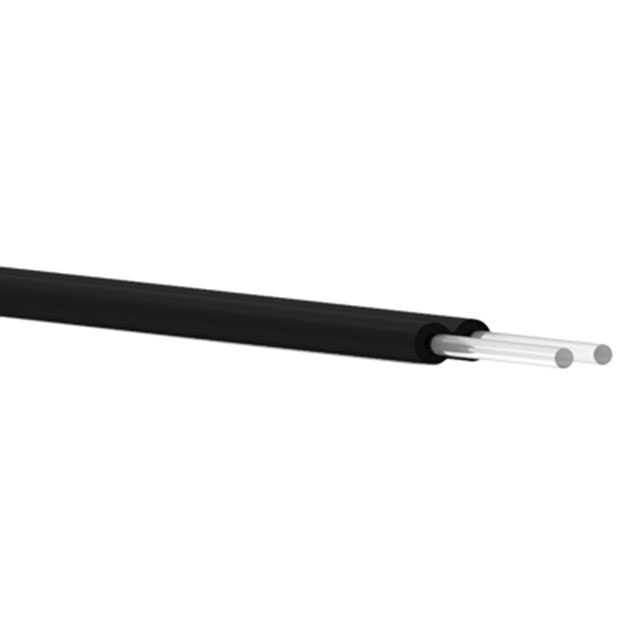 Fiber Optic Cable Black Multimode, Duplex 2000μm 3.28' (1.00m)