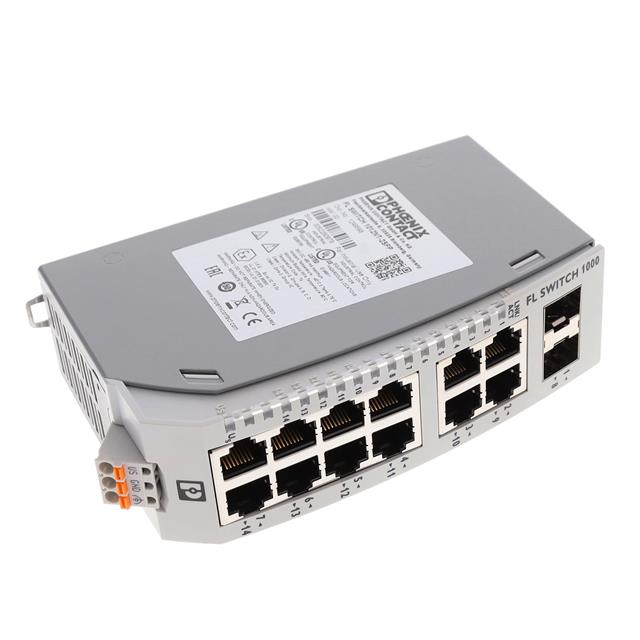1249598, Switch Ethernet Phoenix Contact FL SWITCH 1000 12 Ports RJ45,  10/100Mbit/s 24V c.c.