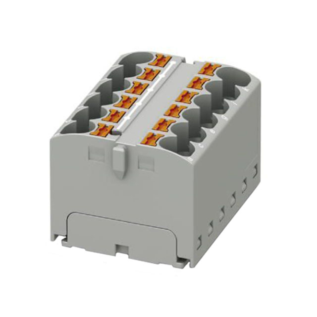 12 Position Terminal Block Gray Middle 36.9mm