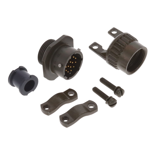 14 Position Circular Connector Receptacle, Male Pins Solder Cup