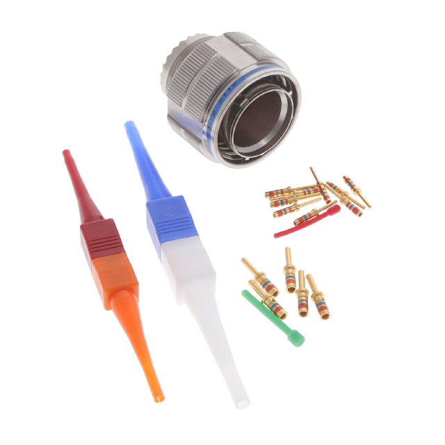 12 Position Circular Connector Plug, Male Pins Crimp