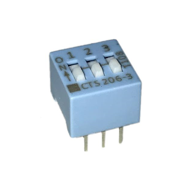 Dip Switch SPST 3 Position Through Hole Slide (Standard) Actuator 50mA 24VDC