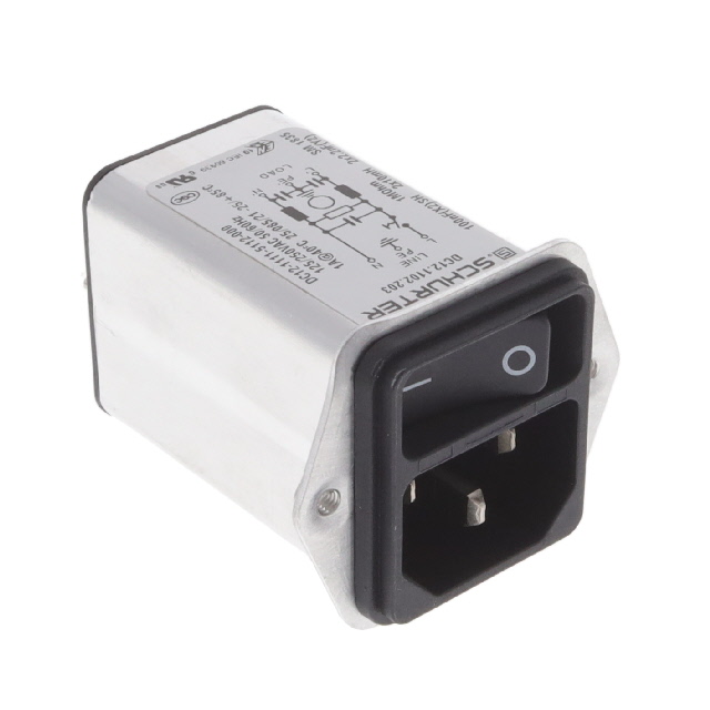 Power Entry Connector Receptacle, Male Blades - Module IEC 320-C14 Panel Mount, Flange
